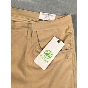 Gaiam Commuter Pants Khaki Tan Polyester Men XL 38x32 Comfort Stretch Casual New